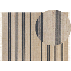 Beliani TALPUR - Gevlochten-Beige-Jute