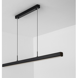 Groenovatie LED Linear Hangarmatuur, 30W, 80cm, Mat Zwart, Warm Wit