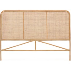 Kave Home - Quiterie rotan hoofdeinde met natuurlijke afwerking 150/160 cm