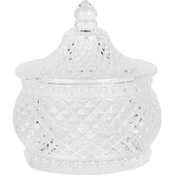 Clayre & Eef Voorraadpot Ø 10x11 cm Transparant Glas