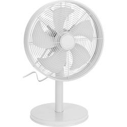 Tafel ventilator - wit - bureau/kantoor - verkoeling - 55 cm - zomer - Ventilatoren