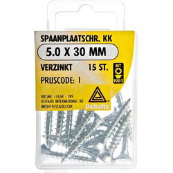 Spaanpl.schr. 5.0x30mm 15st