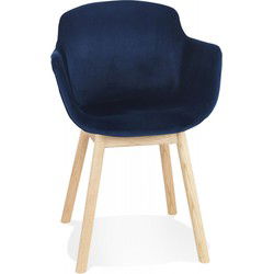 Stoel met armleuningen FRIDA 59x54x80 cm Blauw