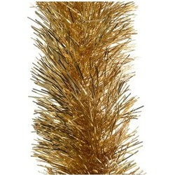 4x Kerst lametta guirlandes goud 10 cm breed x 270 cm kerstboom versiering/decoratie - Kerstslingers