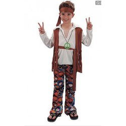 Clown Kinderkostuum Hippie Jongen 7-9 jaar