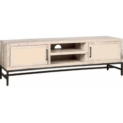 Tower living Carini TV stand white 2 drs. 160x40x50