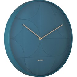 Karlsson - Wandklok Echelon Circular - Donkerblauw- Ø40cm