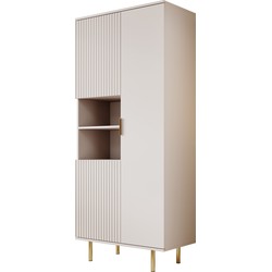 Meubella Vitrinekast Nicola - Beige - 80 cm