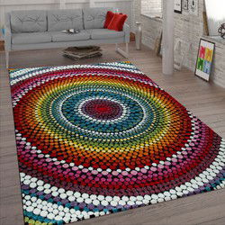 Laagpolig Gekleurd Vloerkleed Visora - Multi - 80x150 cm