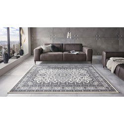 Klassiek vloerkleed - Parun Crème/Grijs - 80 X 250 CM