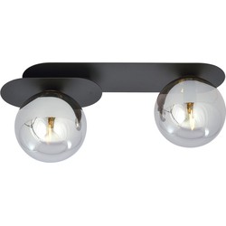 moderne plafondlamp Borghese Zwart 2-lichts