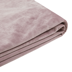 Beliani FITOU - Bekleding voor bedframe-Roze-Fluweel