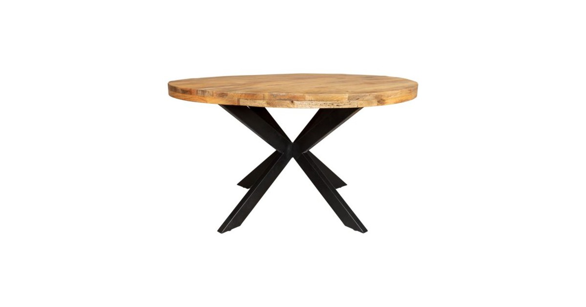 Eetkamertafel | denver | rond | mangohout | 76(h) x ø140 cm10 cm