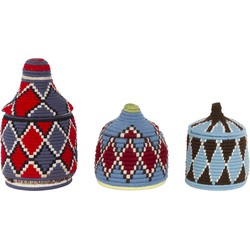 Berber basket S - M, colorfull, unique piece - (M) medium