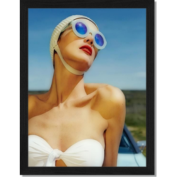 Sunbathing - Fotoprint in houten frame - 30 X 40 X 2,5 cm