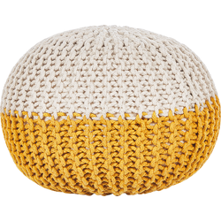 CONRAD  - Poef - Beige - 50 cm - Katoen