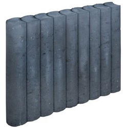 3 stuks! Rondo palissade zwart 8x50x50 cm