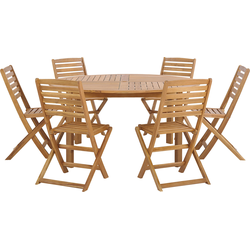 TOLVE  - Tuinset voor 6 - Lichte houtkleur - Acaciahout