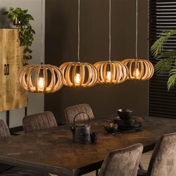 Hoyz - Hanglamp 4L stripes / Massief mango naturel