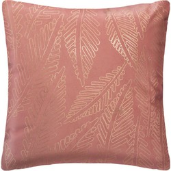 Fluwelen Kussen Tropic – Roze – Velvet – 40 x 40 cm (incl. vulling)