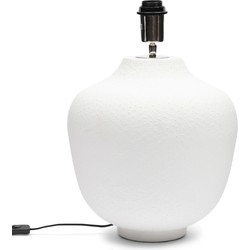 Riviera Maison Tafellamp metaal wit ovale lamp - Beauchamp Moderne lampenvoet voor woonkamer slaapkamer