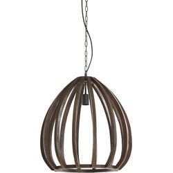 Light&living Hanglamp Ø50x54 cm BARSIA hout mat oranje-bruin