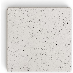 Kave Home - Saura vierkante buitentafelblad van wit terrazzo 44,5 x 44,5 cm