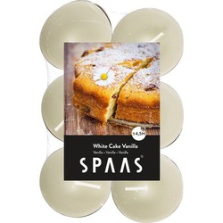 48x Theelichten vanille geurkaarsen White Cake Vanilla 4,5 branduren - geurkaarsen