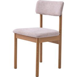 Eetkamerstoel Canora Bouclé Zand/Espresso - Giga Living