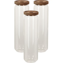 Set van 3x stuks glazen luxe keuken voorraadpot/voorraadbus 1500 ml - Voorraadpot