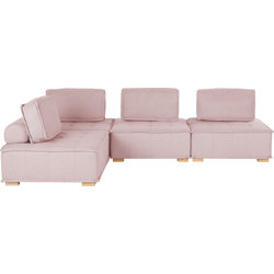 Beliani TIBRO - Modulaire Sofa-Roze-Polyester