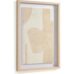 Kave Home - Schilderij Nannete beige met geometrische vormen 50 x 70 cm