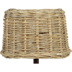 Clayre & Eef Lampenkap  25x18x16 cm Beige Rotan Rond Rieten Lampenkap