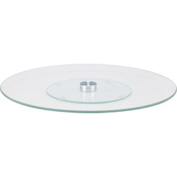 HI Taartplateau - draaibaar - D30 cm - glas - taartbord - draaitafel - Taartplateaus