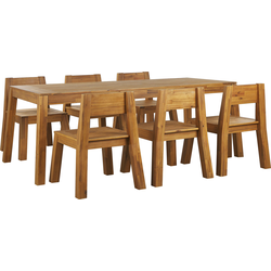 LIVORNO  - Tuinset voor 6 stoelen - Lichte houtkleur - Acaciahout