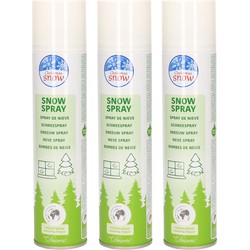 Set van 3x stuks milieuvriendelijke sneeuwspray / spuitsneeuw 300 ml - Decoratiesneeuw