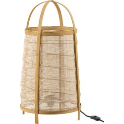 J-line - Vloer Lamp Kap Bamboe Natural - 32x32x60cm