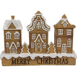 Clayre & Eef Gingerbread house 13x4x10 cm Bruin Kunststof Peperkoekhuisje