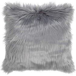 Dutch Decor MEES - Kussenhoes 45x45 cm - mist - lichtgrijs - fluffy - superzacht - Dutch Decor