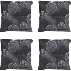 Madison -  Zitkussen Circle grey - Ca. 50x50 cm - Set van 4