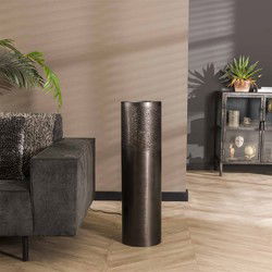 Vloerlamp Zwart Cilinder - Metaal/Kunststof - 90x25x25cm