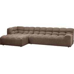 WOOOD Allure Chaise Longue Links - Polyester - Bruin - 79x324x165