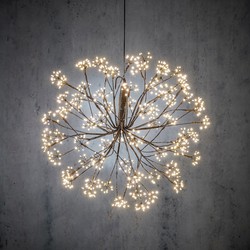 Luca Lighting Kerstverlichting Bal met Warm Witte LED Lampjes - Ø50 cm - Zwart