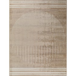 Modern Scandinavisch Tapijt ENSO - Bruin/Beige - 160x215 cm