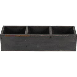 Clayre & Eef Houten Kistje Zwart Hout