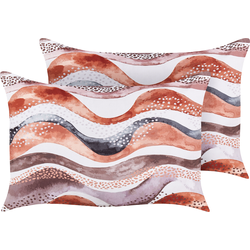 SEBORGA - Tuinkussen set van 2 - Bruin - 40 x 60 cm - Polyester