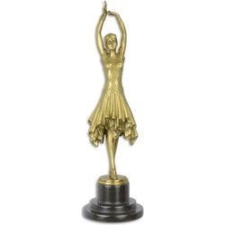 GEPOLIJST BRONZEN BEELD GENAAMD -MISS KITA-