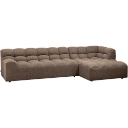 WOOOD Allure Chaise Longue Rechts - Polyester - Bruin - 79x324x165