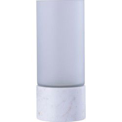 PTMD Windlicht Conree - 10x10x25 cm - Glas - Wit