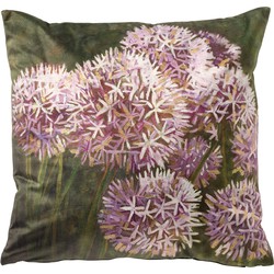 Dutch Decor DIANTHE - Sierkussen 45x45 cm - Orchide Ice - paars en groen - Dutch Decor